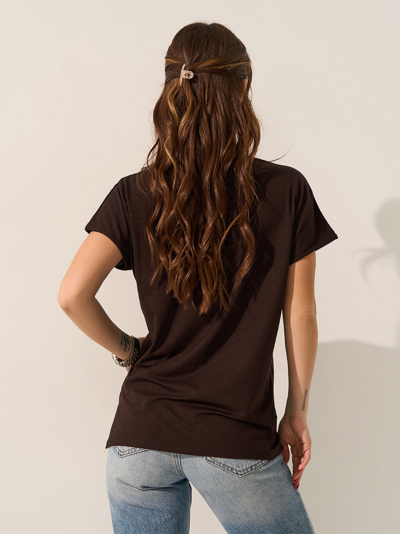 Футболки и поло ISSA Plus модель 15594_темно-коричневый Фото