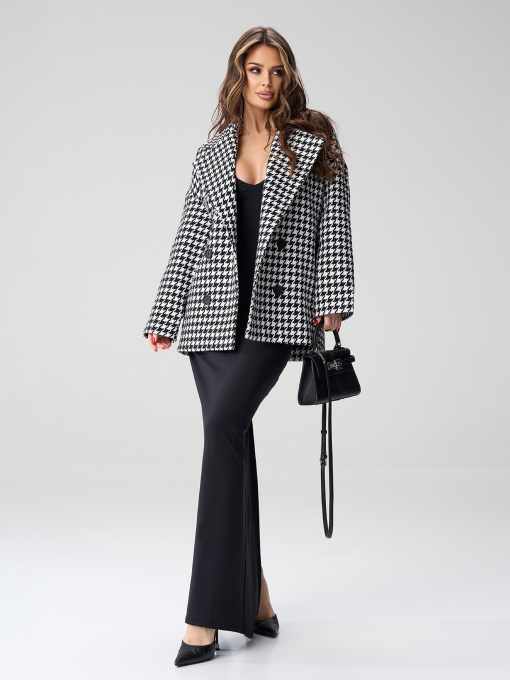 Пальто и плащи ISSA Plus модель 15596_черный_белый Фото