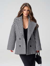 Пальто и плащи ISSA Plus модель 15596_черный_белый Фото