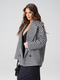 Пальто и плащи ISSA Plus модель 15596_черный_белый Фото