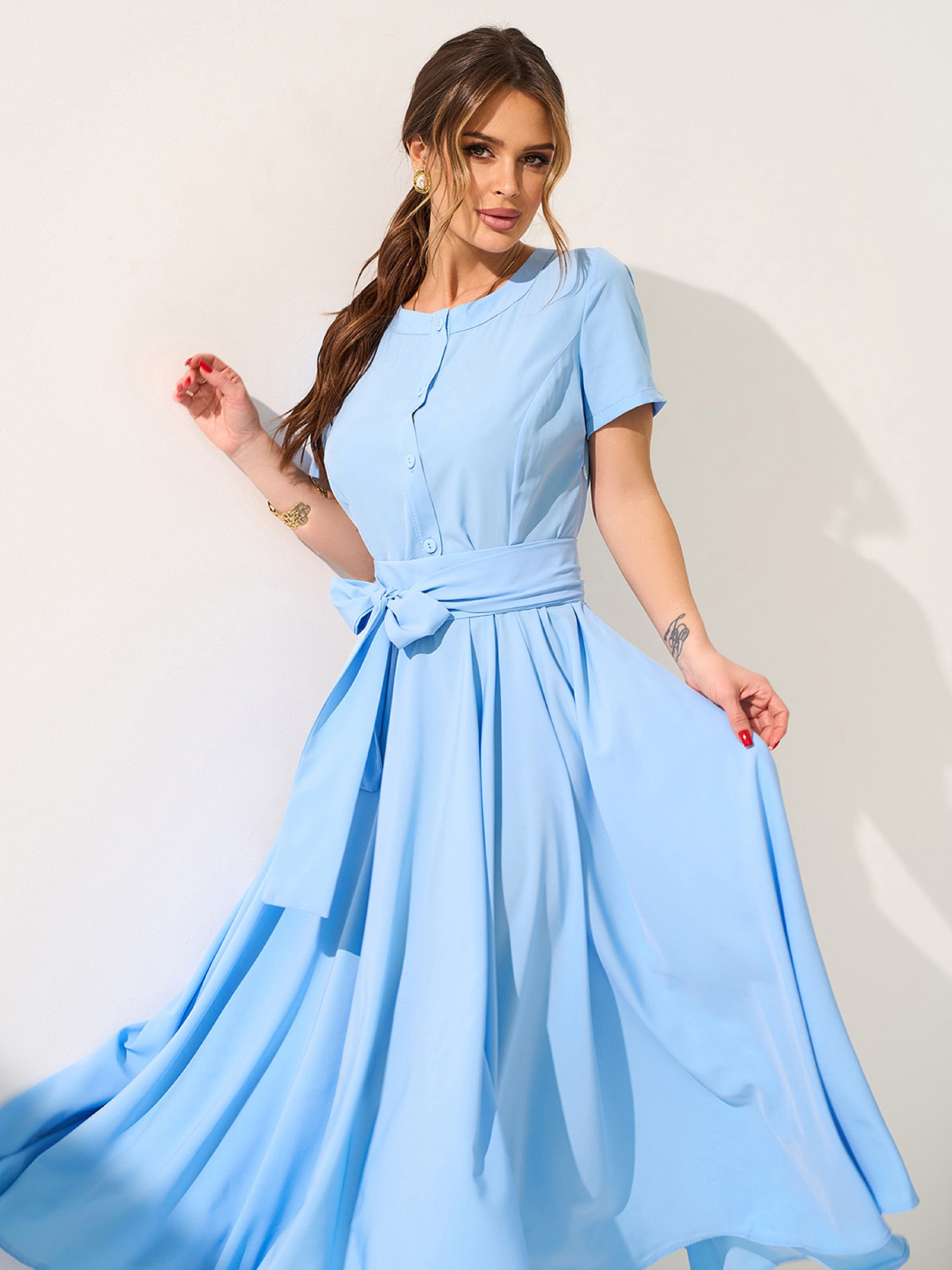 Платья ISSA Plus модель 15597_голубой Фото