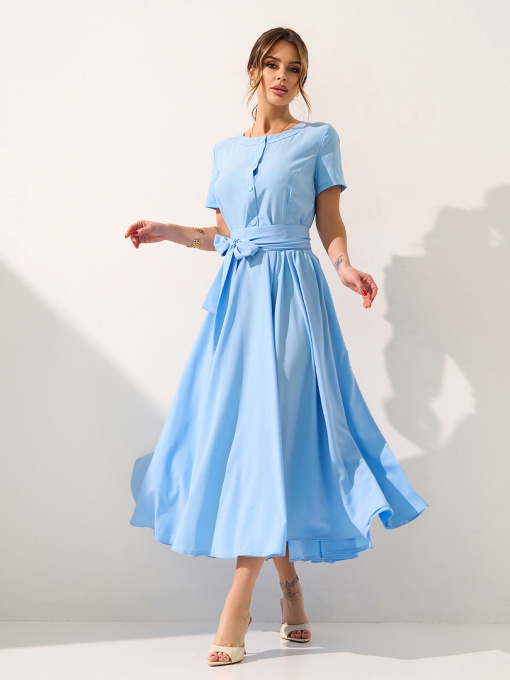 Платья ISSA Plus модель 15597_голубой Фото