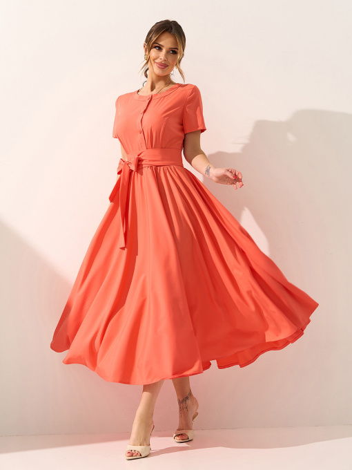 Платья ISSA Plus модель 15597_коралловый Фото