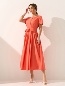 Платья ISSA Plus модель 15597_коралловый Фото