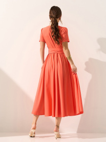 Платья ISSA Plus модель 15597_коралловый Фото