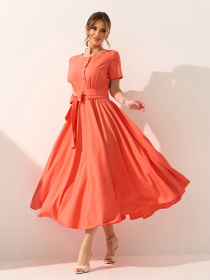Платья ISSA Plus модель 15597_коралловый Фото