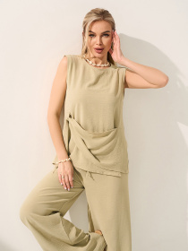 Костюмы ISSA Plus модель 15598_оливковый Фото