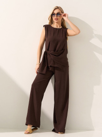 Костюмы ISSA Plus модель 15598_темно-коричневый Фото
