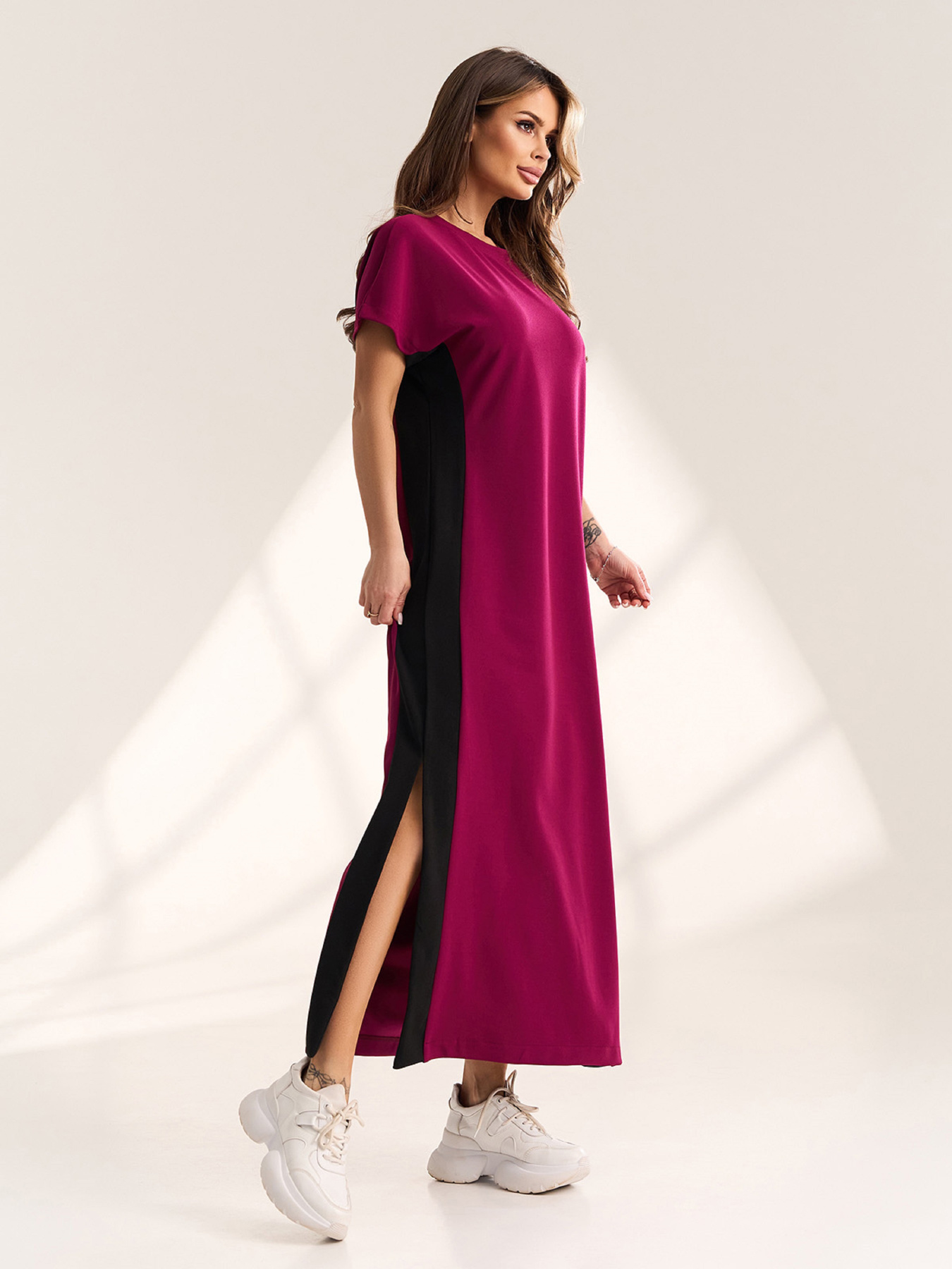 Платья ISSA Plus модель 15599_бордовый Фото