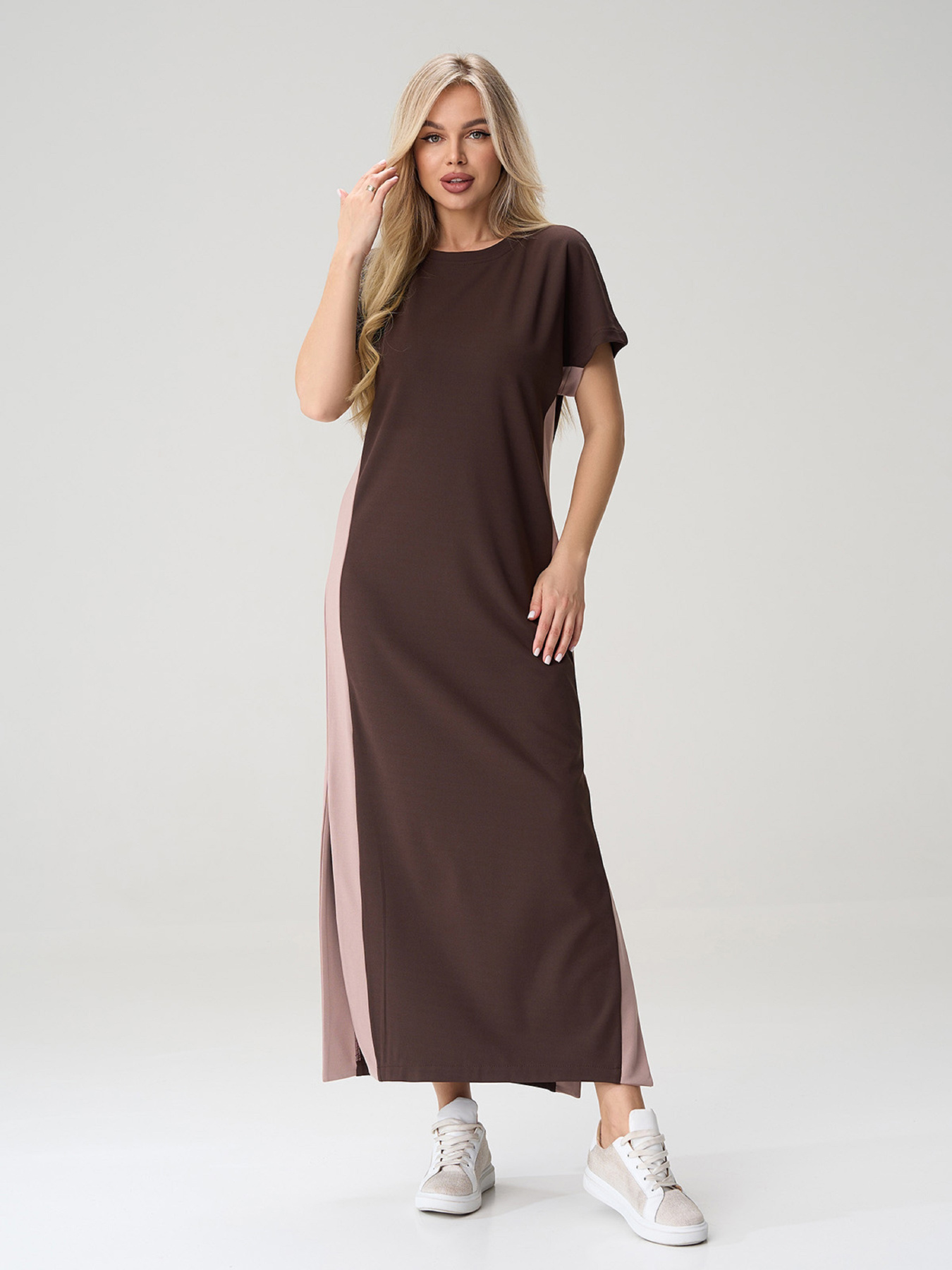 Платья ISSA Plus модель 15599_темно-коричневый Фото