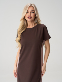 Платья ISSA Plus модель 15599_темно-коричневый Фото