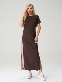 Платья ISSA Plus модель 15599_темно-коричневый Фото