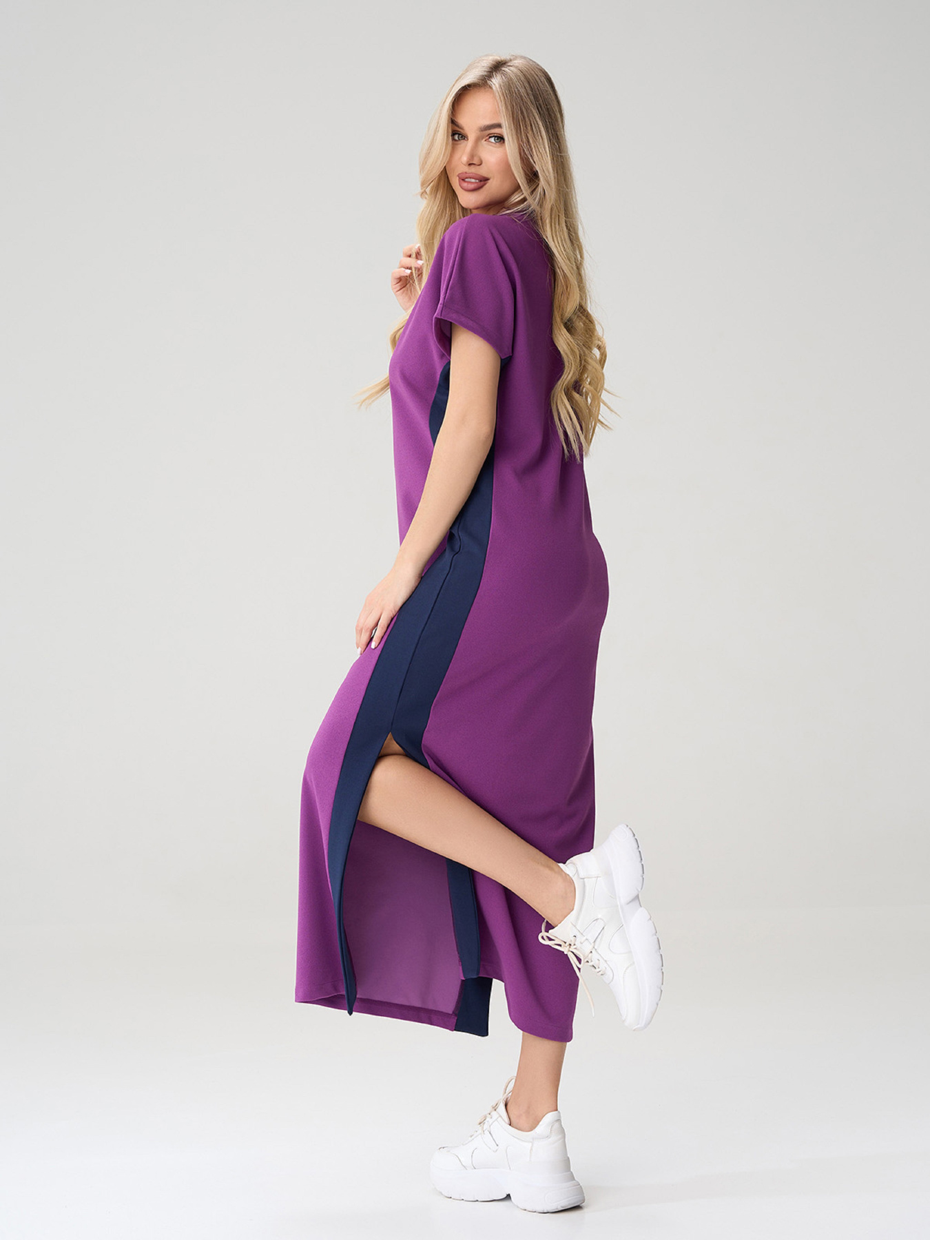 Платья ISSA Plus модель 15599_темно-сиреневый Фото