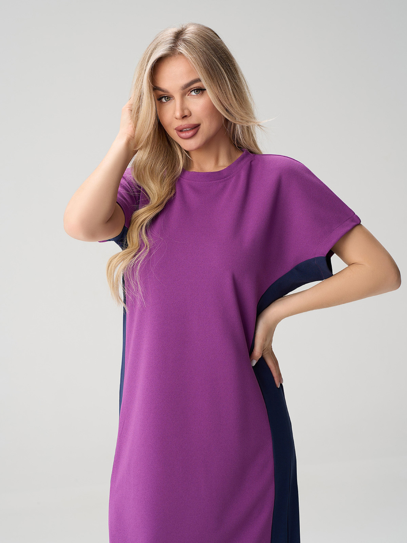 Платья ISSA Plus модель 15599_темно-сиреневый Фото