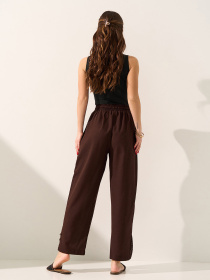 Брюки ISSA Plus модель 15601_темно-коричневый Фото