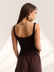 Футболки и поло ISSA Plus модель 15613_темно-коричневый Фото