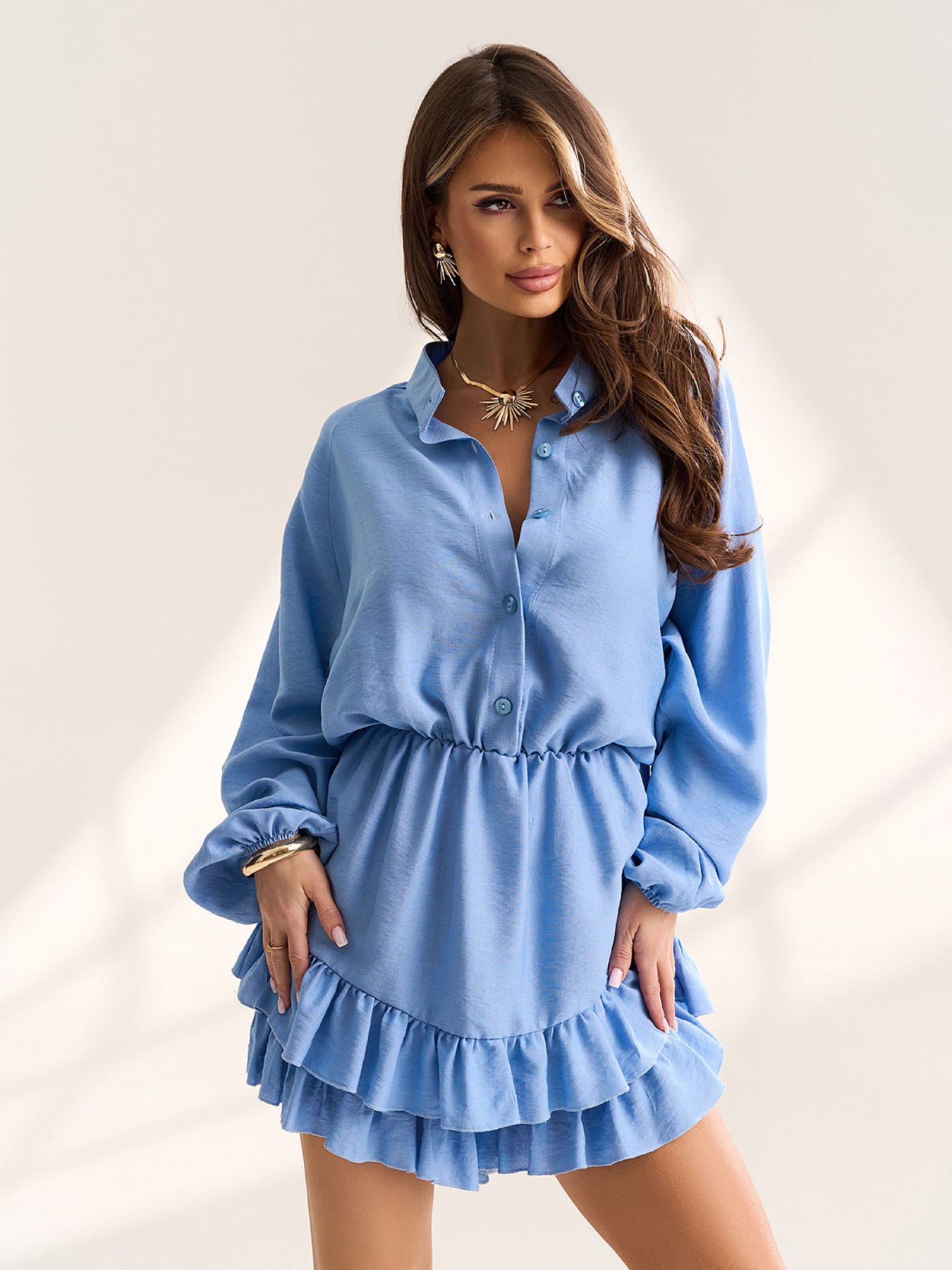 Костюмы ISSA Plus модель 15621_голубой Фото