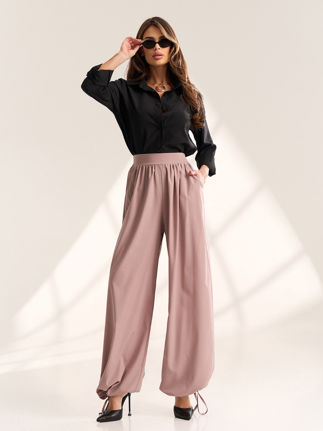 Брюки ISSA Plus модель SA-711_бежевый Фото