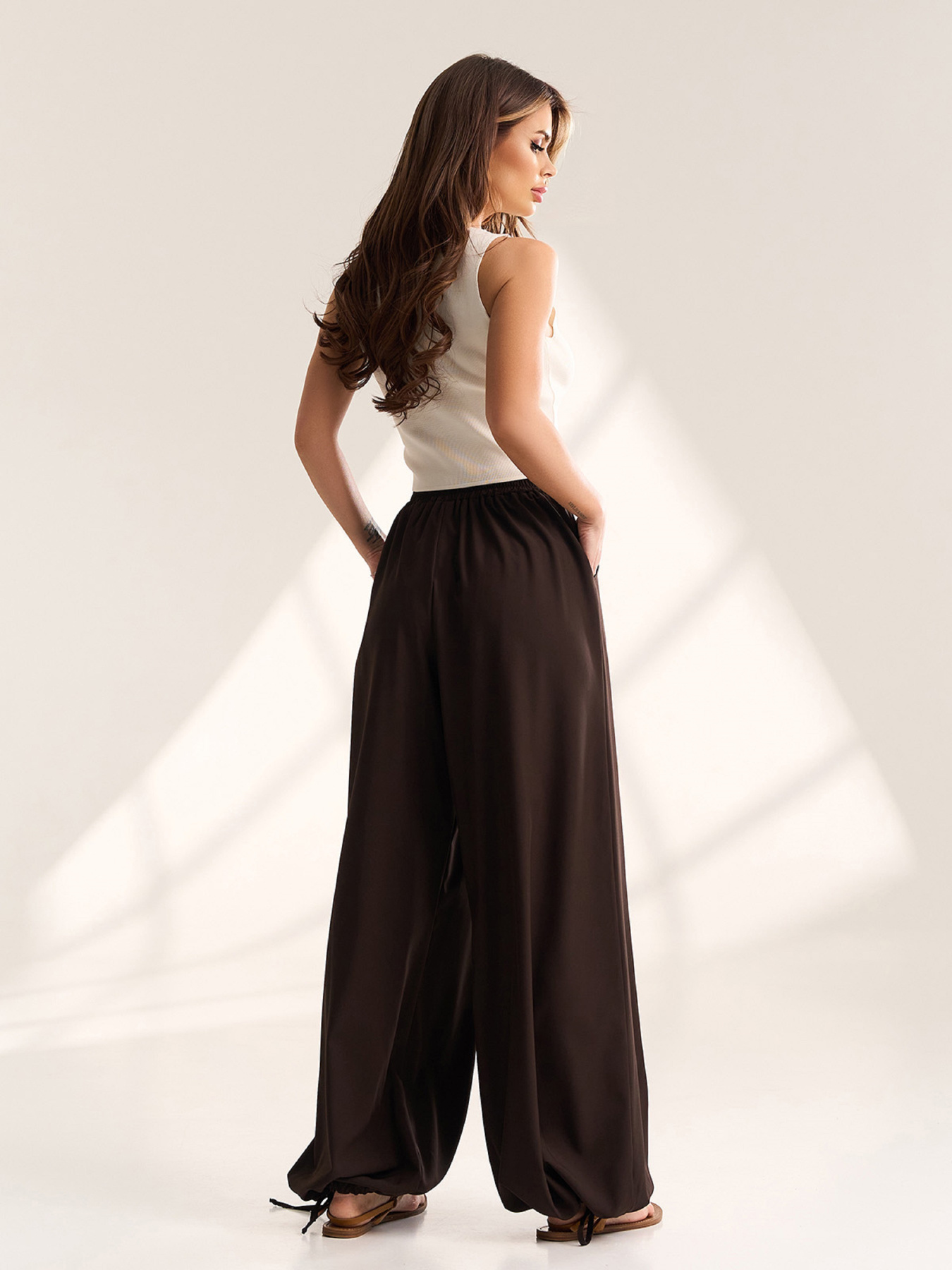 Брюки ISSA Plus модель SA-711_темно-коричневый Фото