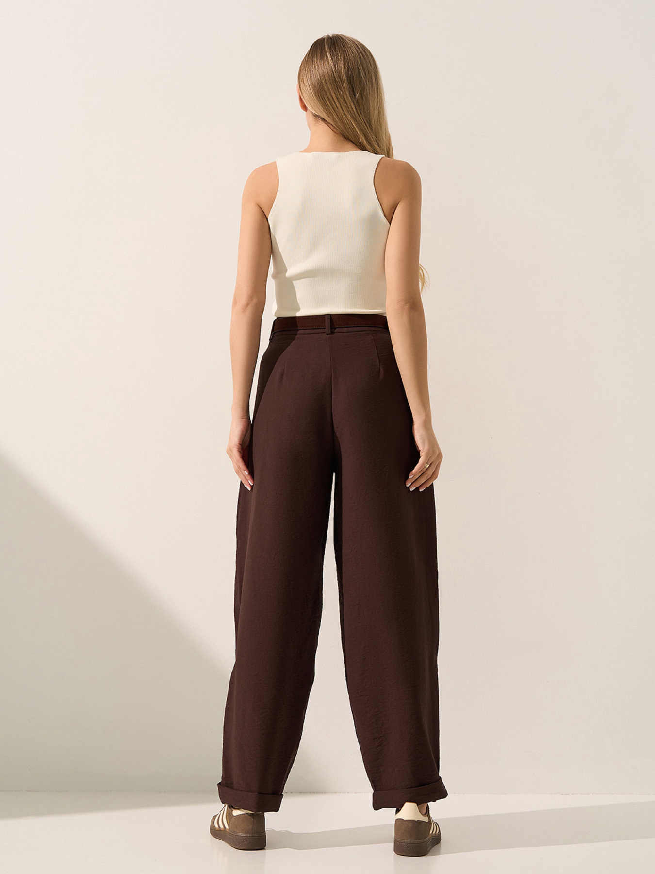 Брюки ISSA Plus модель SA-712_темно-коричневый Фото