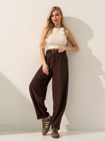 Брюки ISSA Plus модель SA-712_темно-коричневый Фото