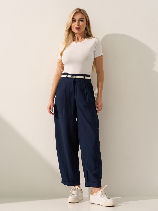 Брюки ISSA Plus модель SA-712_темно-синий Фото