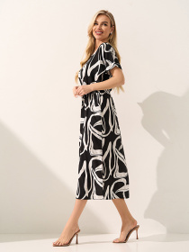 Платья ISSA Plus модель SA-713_черный_белый Фото