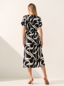 Платья ISSA Plus модель SA-713_черный_белый Фото