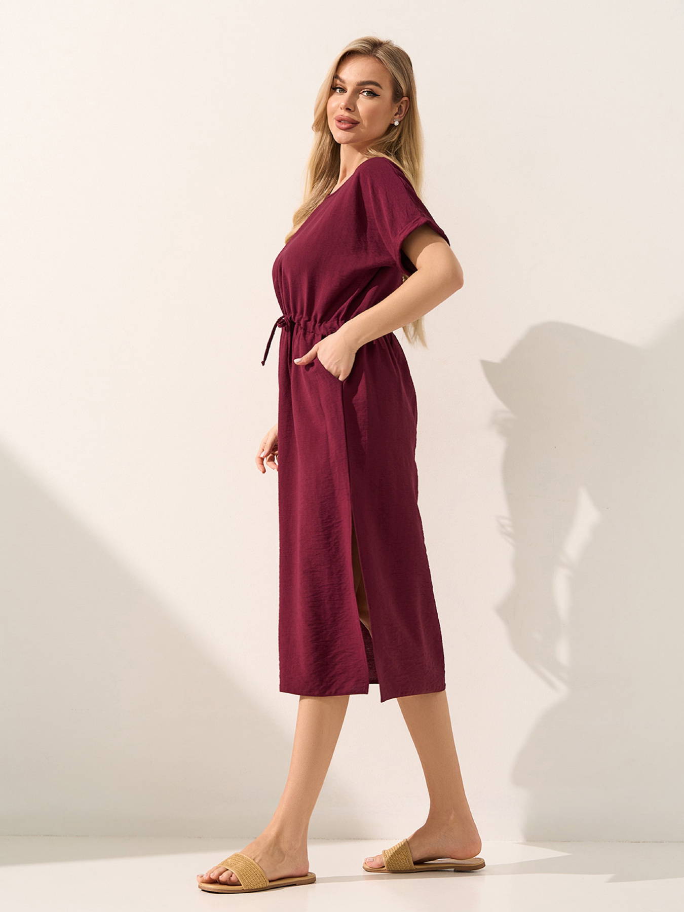 Платья ISSA Plus модель SA-714_темно-бордовый Фото