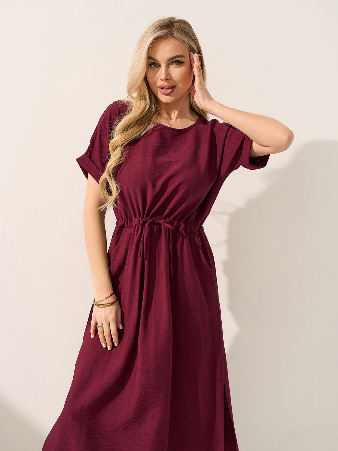 Платья ISSA Plus модель SA-714_темно-бордовый Фото