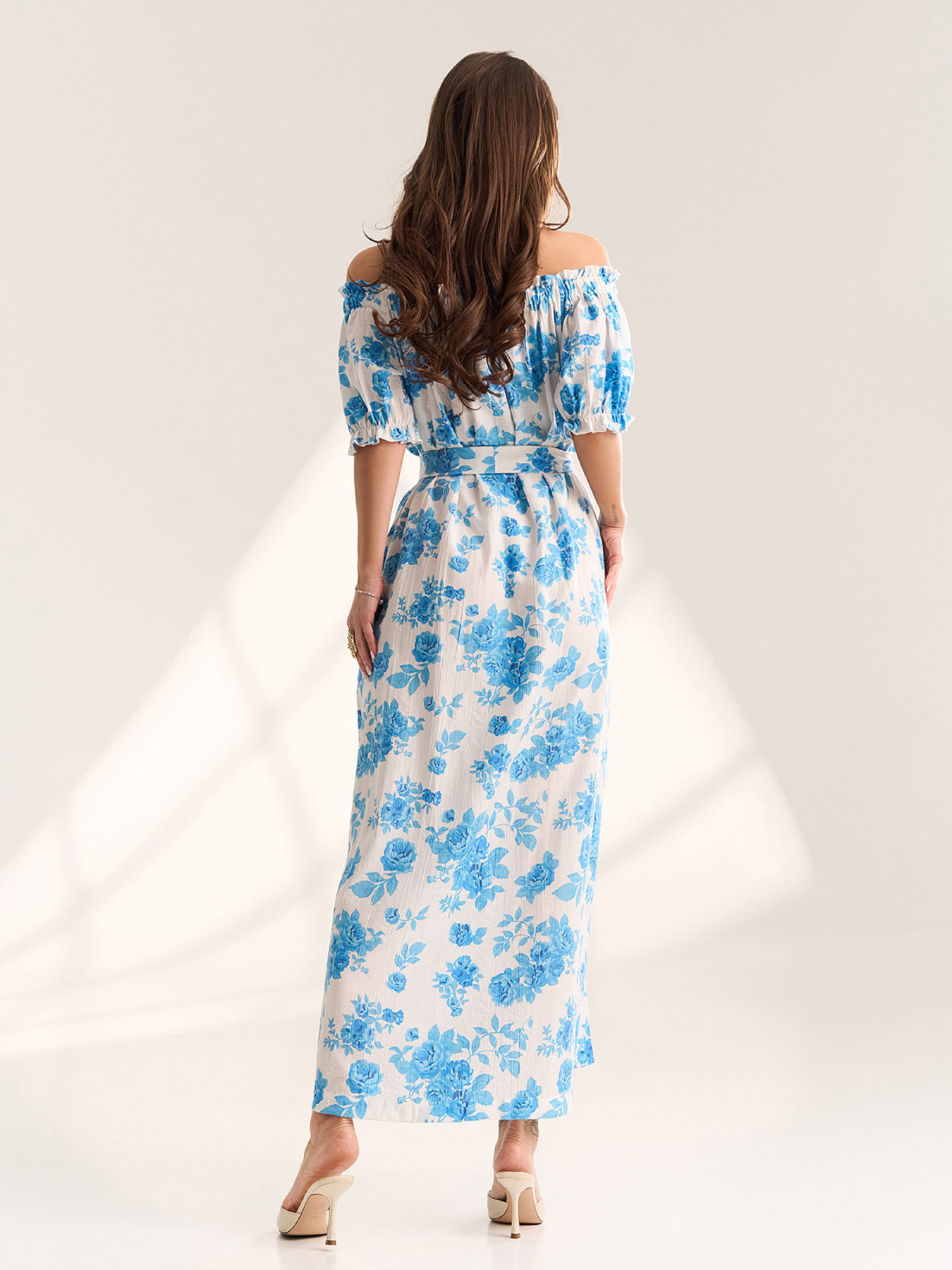 Сукні ISSA Plus модель SA-716_белый_голубой Фото