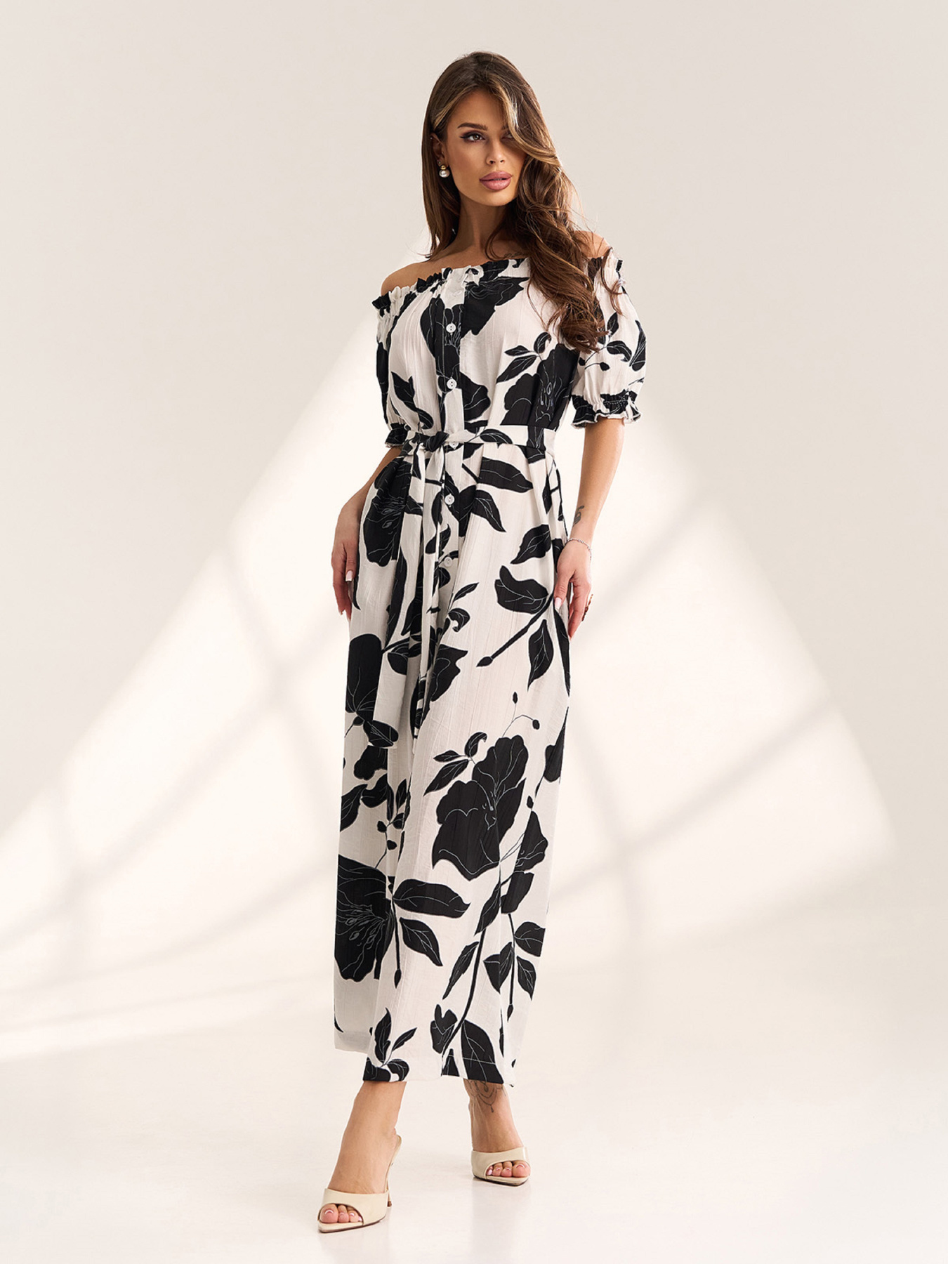 Платья ISSA Plus модель SA-716_белый_черный Фото