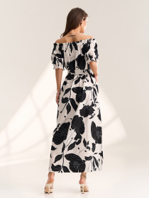 Платья ISSA Plus модель SA-716_белый_черный Фото