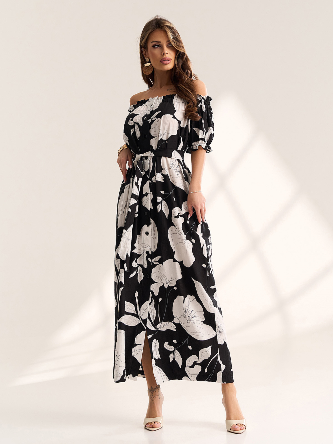 Сукні ISSA Plus модель SA-716_черный_белый Фото