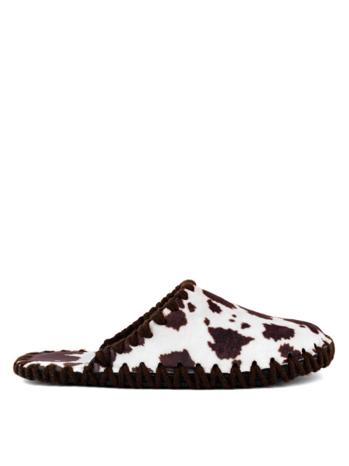 Кімнатні тапочки жіночі фетрові принт Корова модель oc1308 Фото