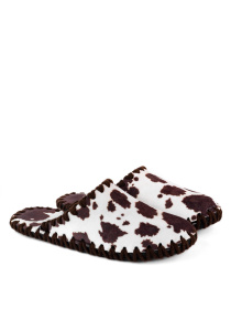 Кімнатні тапочки жіночі фетрові принт Корова модель oc1308 Кімнатні тапочки жіночі фетрові принт Корова модель oc1308 Фото