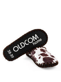 Кімнатні тапочки жіночі фетрові принт Корова модель oc1308 Кімнатні тапочки жіночі фетрові принт Корова модель oc1308 Фото