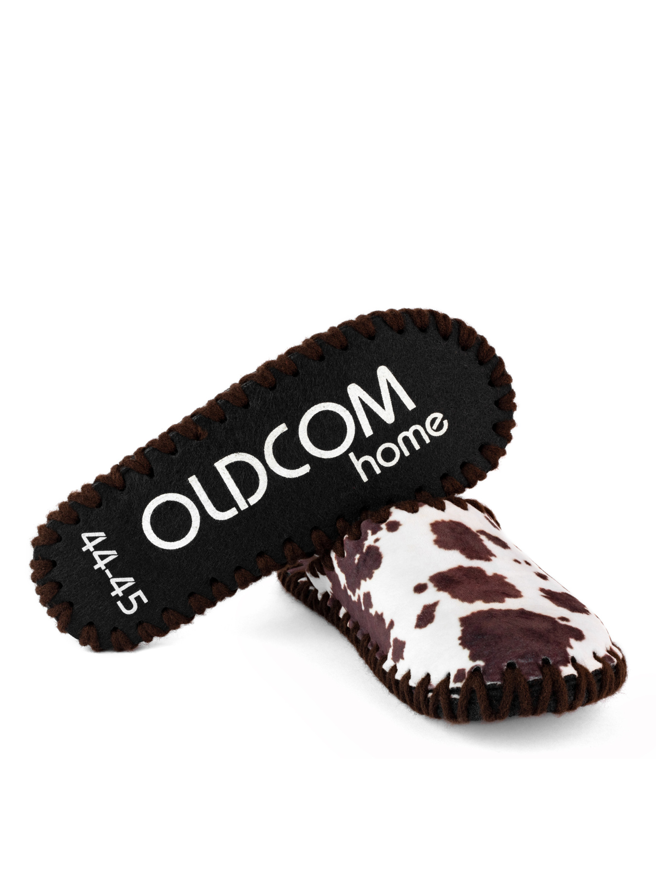 Кімнатні тапочки чоловічі фетрові принт Корова модель oc1306 Кімнатні тапочки чоловічі фетрові принт Корова модель oc1306 Фото