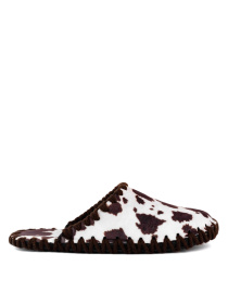 Кімнатні тапочки чоловічі фетрові принт Корова модель oc1306 Фото