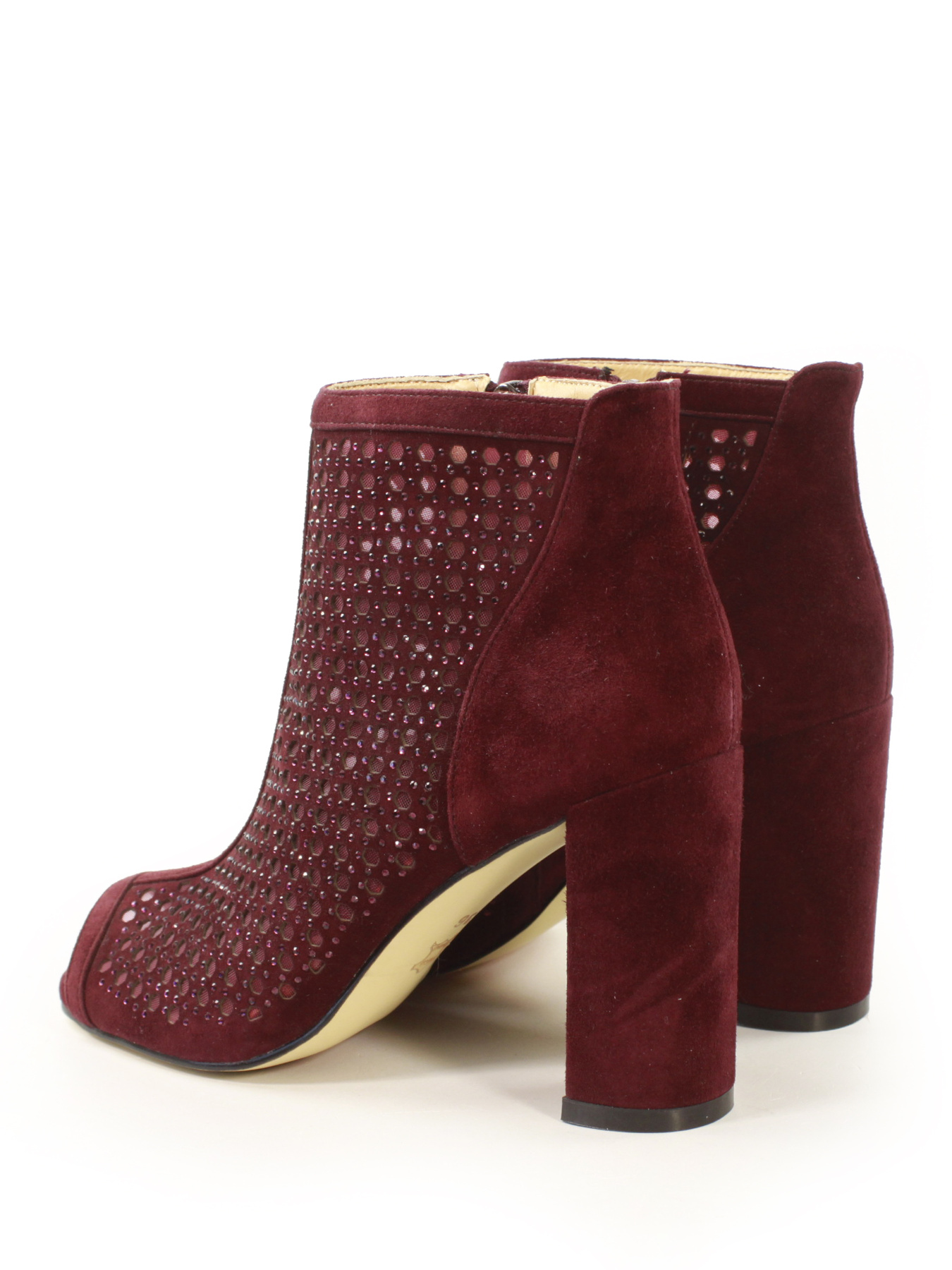 Нарядные ботильоны из натуральной замши со стразами на каблуке модель 7665-E1-H742 Нарядные ботильоны из натуральной замши со стразами на каблуке модель 7665-E1-H742 Фото