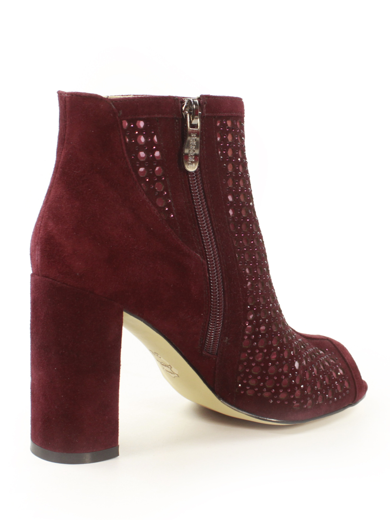 Нарядные ботильоны из натуральной замши со стразами на каблуке модель 7665-E1-H742 Нарядные ботильоны из натуральной замши со стразами на каблуке модель 7665-E1-H742 Фото