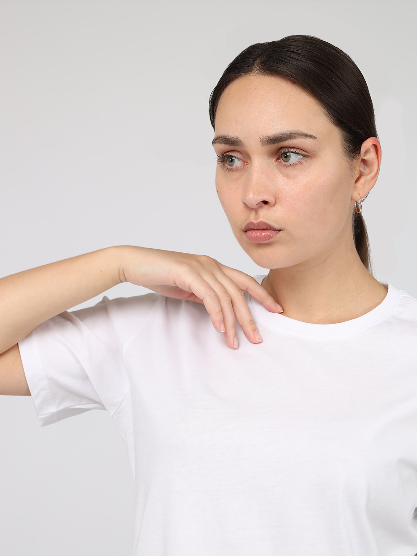 Футболка з коротким рукавом жіноча  колір білий ЦБ-00283871 модель ЦБ-00283871 Фото