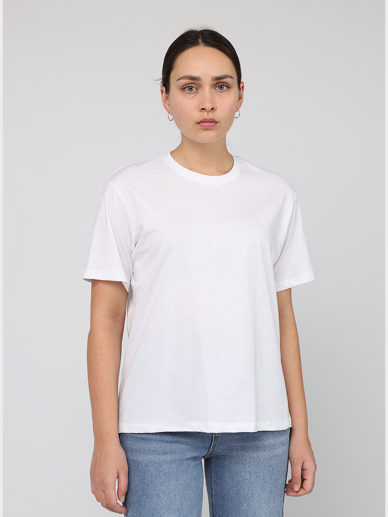 Футболка з коротким рукавом жіноча  колір білий ЦБ-00283871 модель ЦБ-00283871 Фото