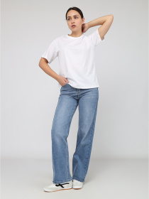 Футболка з коротким рукавом жіноча  колір білий ЦБ-00283871 модель ЦБ-00283871 Фото