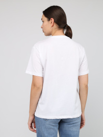 Футболка з коротким рукавом жіноча  колір білий ЦБ-00283871 модель ЦБ-00283871 Фото