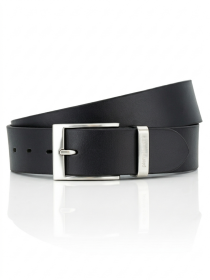 Мужской чёрный кожаный ремень модель PC.-1070255.10 Фото