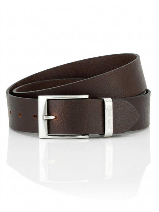 Мужской коричневый кожаный ремень модель PC.-1070255.23 Фото