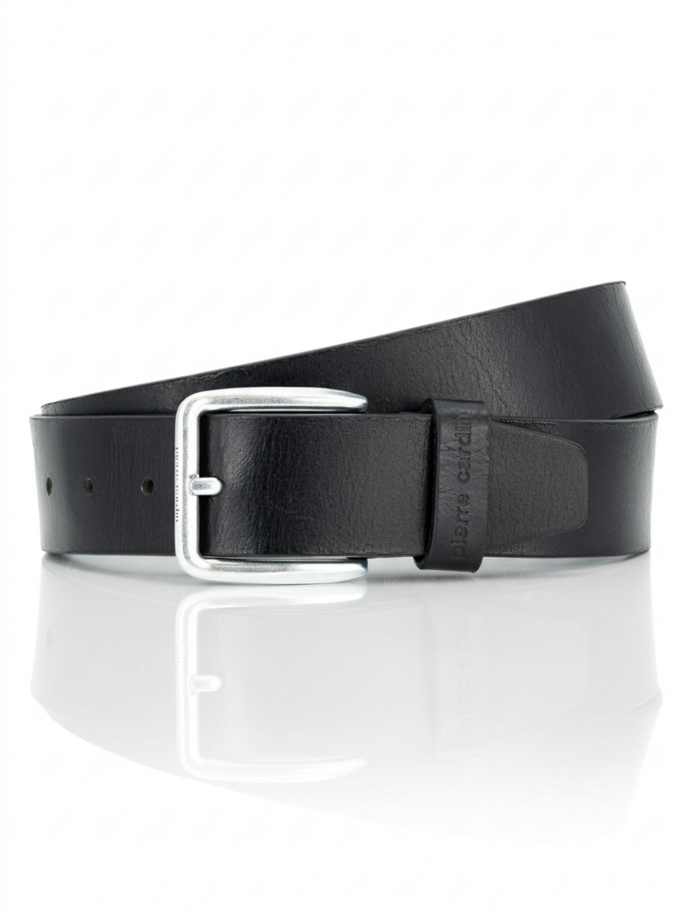 Мужской чёрный кожаный ремень модель PC.-1070434 .10 Фото