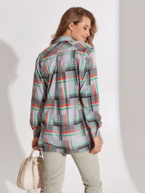 Рубашки ISSA Plus модель 13061_greygreen Фото