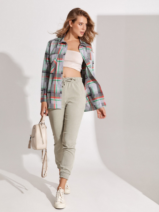 Сорочки ISSA Plus модель 13061_greygreen Фото